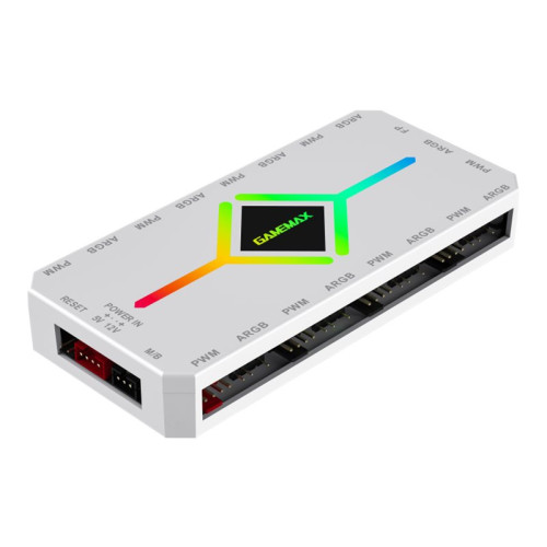 GameMax GameMax V4.0 ARGB HUB PWM WH - systemfläktnav