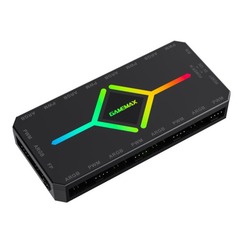 GameMax GameMax V4.0 ARGB HUB PWM BK - systemfläktnav