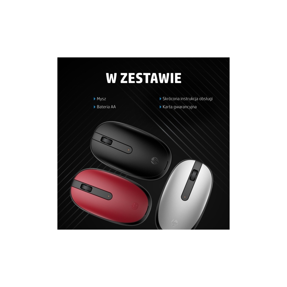 Produktbild för HP 240 - mus - Bluetooth 5.1 - månvit