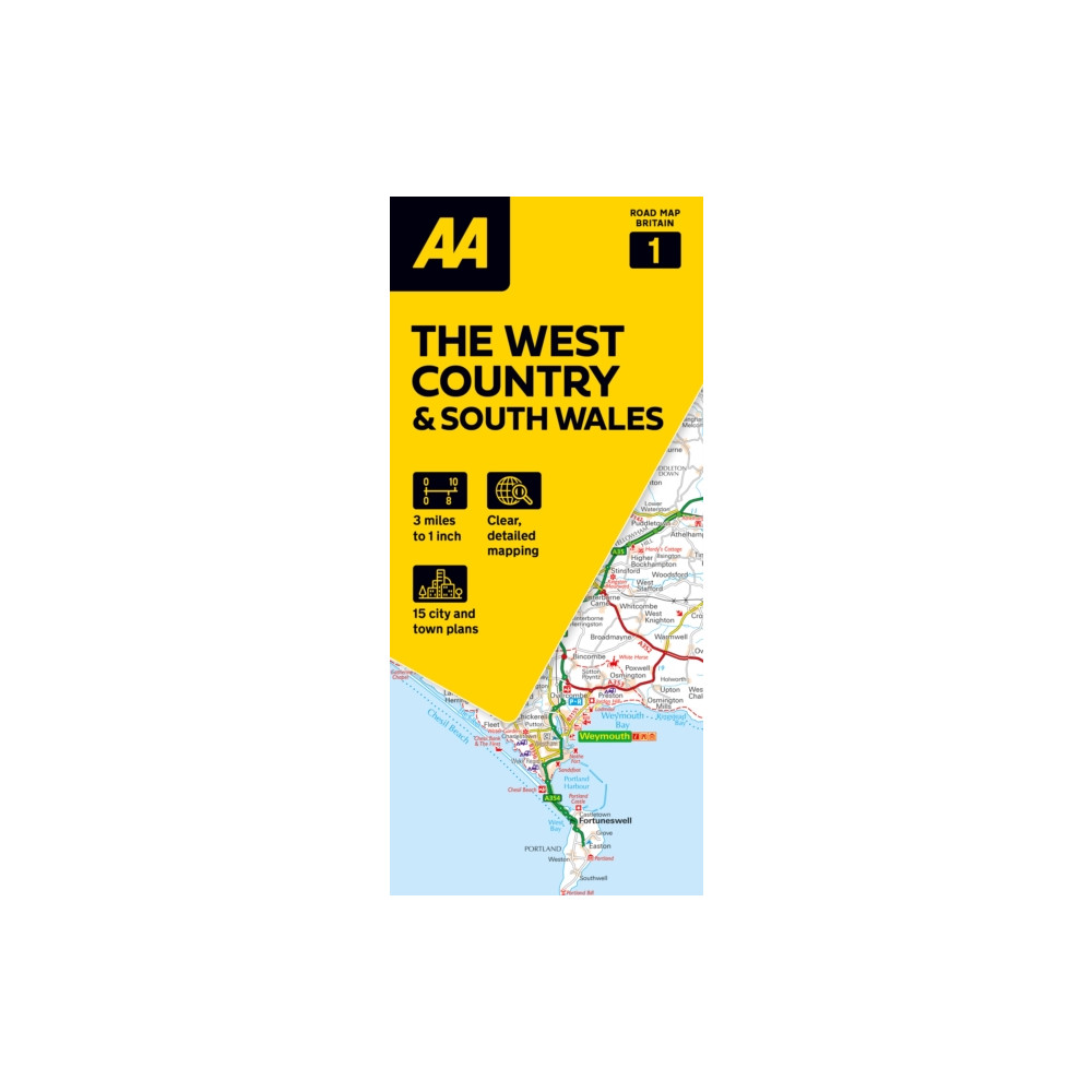 Produktbild för AA Road Map The West Country & South Wales