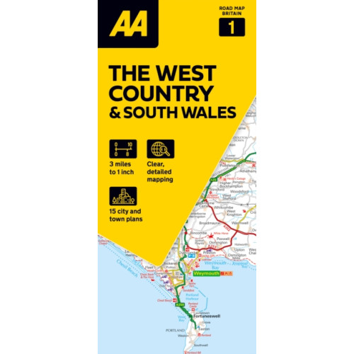 AA Publishing AA Road Map The West Country & South Wales