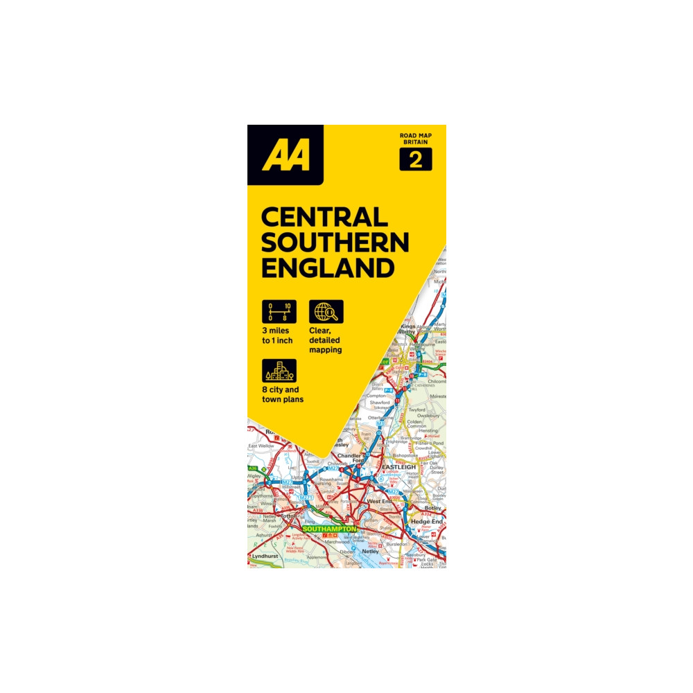 Produktbild för AA Road Map Central Southern England