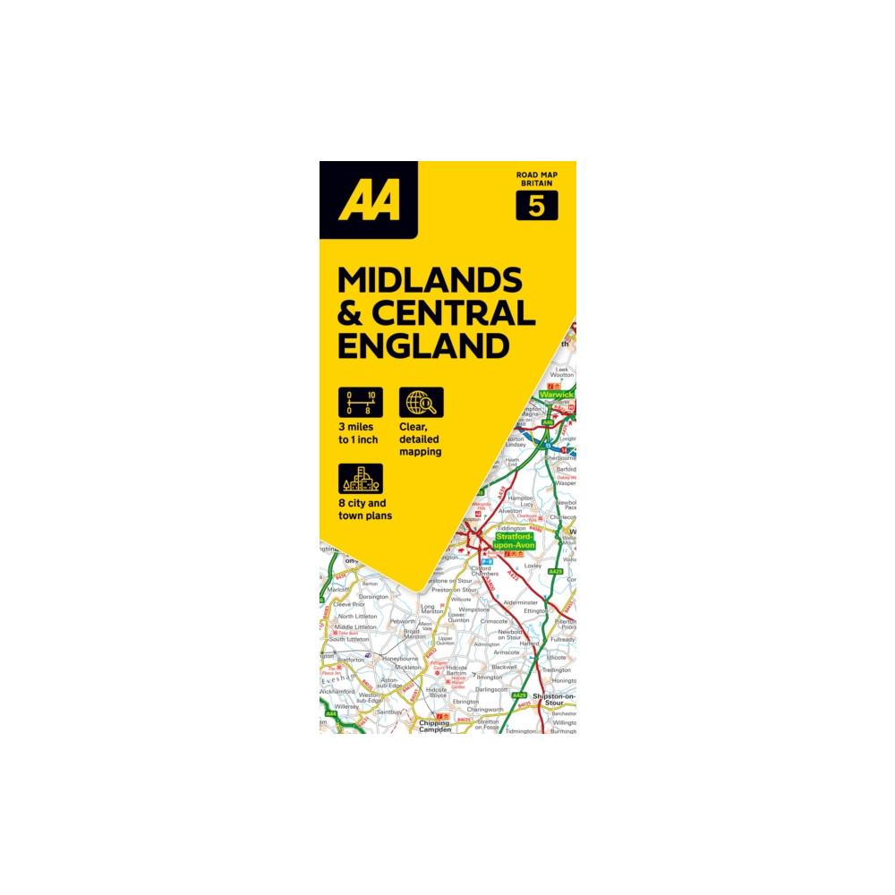 Produktbild för AA Road Atlas Midlands & Central England