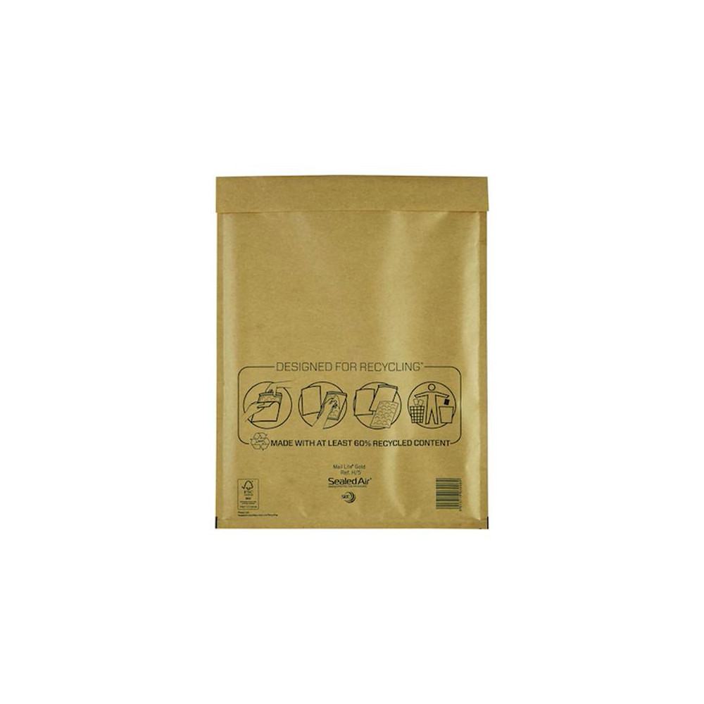 Produktbild för Bubbelpåse H/5 270x360mm brun 100/fp