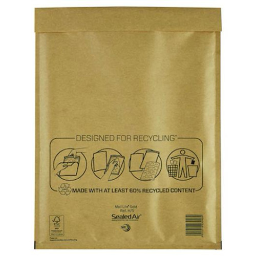 Sealed Air Bubbelpåse H/5 270x360mm brun 100/fp