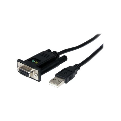 StarTech.com StarTech.com USB till nollmodem RS232 DB9 seriell DCE-kabeladapter med 1 port och FTDI - seriell adapter - USB 2.0 - RS-232