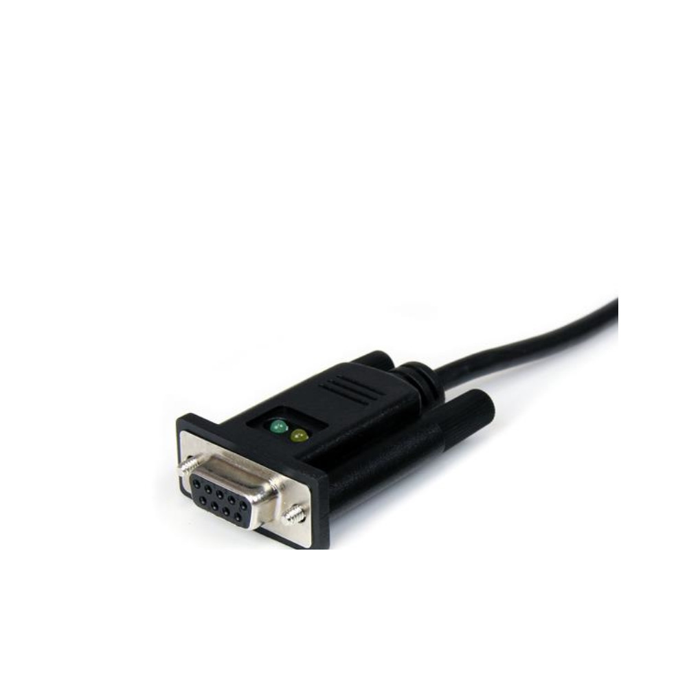 Produktbild för StarTech.com USB till nollmodem RS232 DB9 seriell DCE-kabeladapter med 1 port och FTDI - seriell adapter - USB 2.0 - RS-232