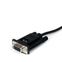 Produktbild för StarTech.com USB till nollmodem RS232 DB9 seriell DCE-kabeladapter med 1 port och FTDI - seriell adapter - USB 2.0 - RS-232