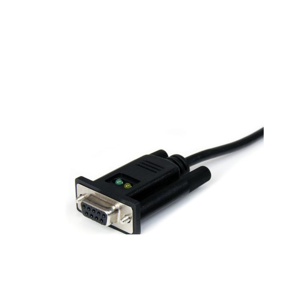 Produktbild för StarTech.com USB till nollmodem RS232 DB9 seriell DCE-kabeladapter med 1 port och FTDI - seriell adapter - USB 2.0 - RS-232