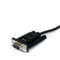 Produktbild för StarTech.com USB till nollmodem RS232 DB9 seriell DCE-kabeladapter med 1 port och FTDI - seriell adapter - USB 2.0 - RS-232