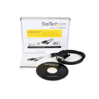 Produktbild för StarTech.com USB till nollmodem RS232 DB9 seriell DCE-kabeladapter med 1 port och FTDI - seriell adapter - USB 2.0 - RS-232