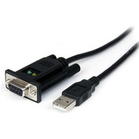 Produktbild för StarTech.com USB till nollmodem RS232 DB9 seriell DCE-kabeladapter med 1 port och FTDI - seriell adapter - USB 2.0 - RS-232