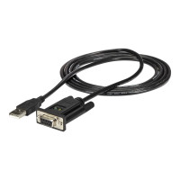 Produktbild för StarTech.com USB till nollmodem RS232 DB9 seriell DCE-kabeladapter med 1 port och FTDI - seriell adapter - USB 2.0 - RS-232