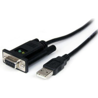 Produktbild för StarTech.com USB till nollmodem RS232 DB9 seriell DCE-kabeladapter med 1 port och FTDI - seriell adapter - USB 2.0 - RS-232