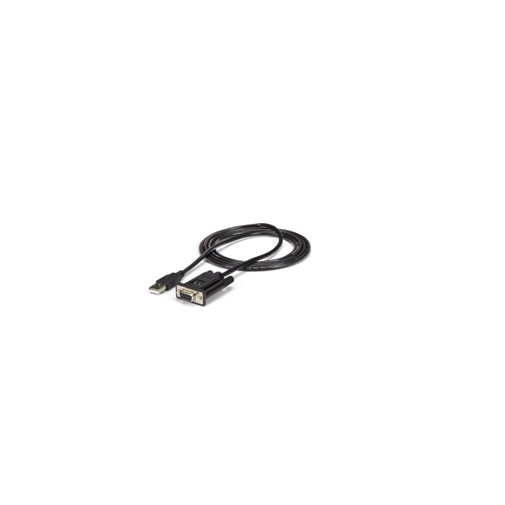 Produktbild för StarTech.com USB till nollmodem RS232 DB9 seriell DCE-kabeladapter med 1 port och FTDI - seriell adapter - USB 2.0 - RS-232