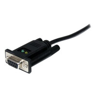 Produktbild för StarTech.com USB till nollmodem RS232 DB9 seriell DCE-kabeladapter med 1 port och FTDI - seriell adapter - USB 2.0 - RS-232