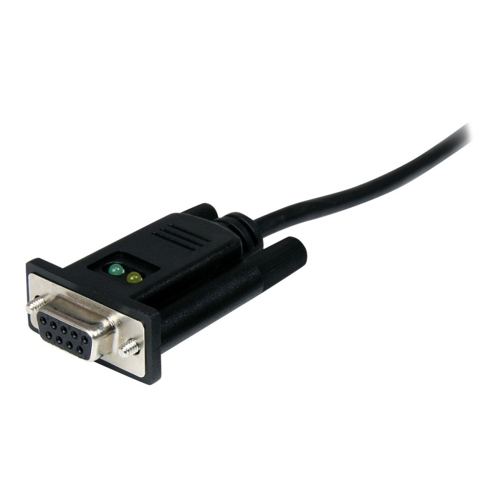 Produktbild för StarTech.com USB till nollmodem RS232 DB9 seriell DCE-kabeladapter med 1 port och FTDI - seriell adapter - USB 2.0 - RS-232