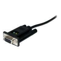 Produktbild för StarTech.com USB till nollmodem RS232 DB9 seriell DCE-kabeladapter med 1 port och FTDI - seriell adapter - USB 2.0 - RS-232