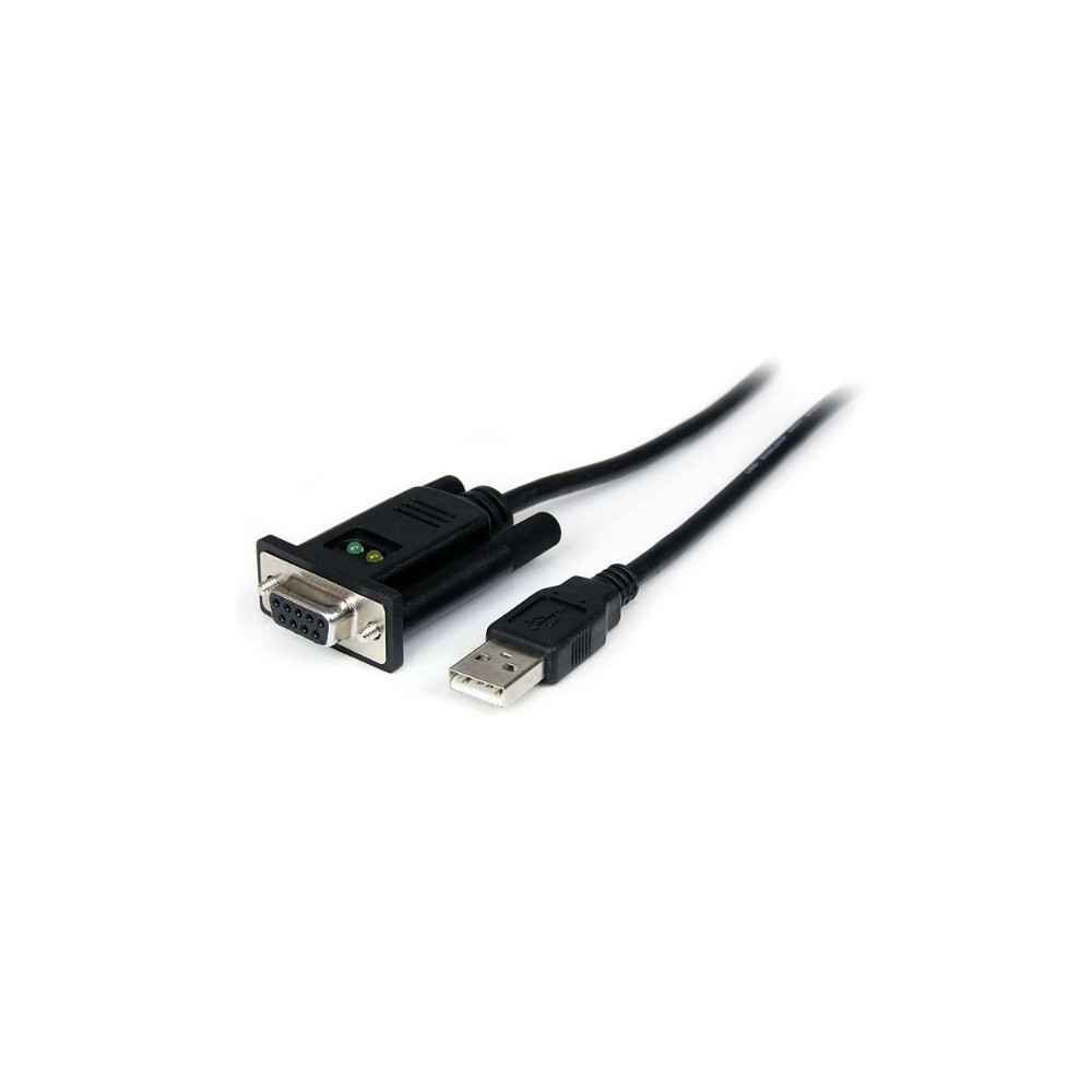 Produktbild för StarTech.com USB till nollmodem RS232 DB9 seriell DCE-kabeladapter med 1 port och FTDI - seriell adapter - USB 2.0 - RS-232