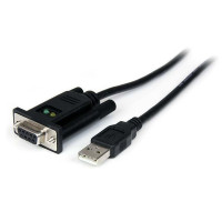 Produktbild för StarTech.com USB till nollmodem RS232 DB9 seriell DCE-kabeladapter med 1 port och FTDI - seriell adapter - USB 2.0 - RS-232