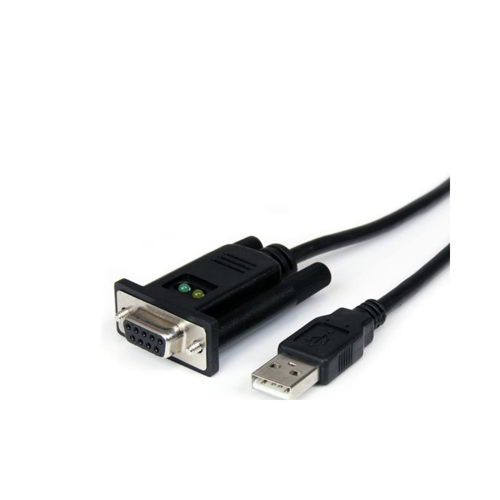 Produktbild för StarTech.com USB till nollmodem RS232 DB9 seriell DCE-kabeladapter med 1 port och FTDI - seriell adapter - USB 2.0 - RS-232