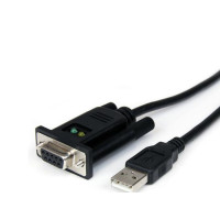Produktbild för StarTech.com USB till nollmodem RS232 DB9 seriell DCE-kabeladapter med 1 port och FTDI - seriell adapter - USB 2.0 - RS-232