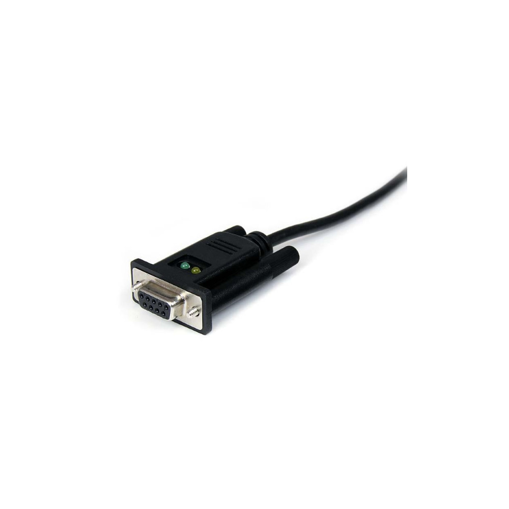 Produktbild för StarTech.com USB till nollmodem RS232 DB9 seriell DCE-kabeladapter med 1 port och FTDI - seriell adapter - USB 2.0 - RS-232