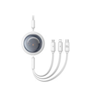 Produktbild för Baseus USB-kabel 3in1 Baseus Free2Draw USB till M+L+C 100W,...