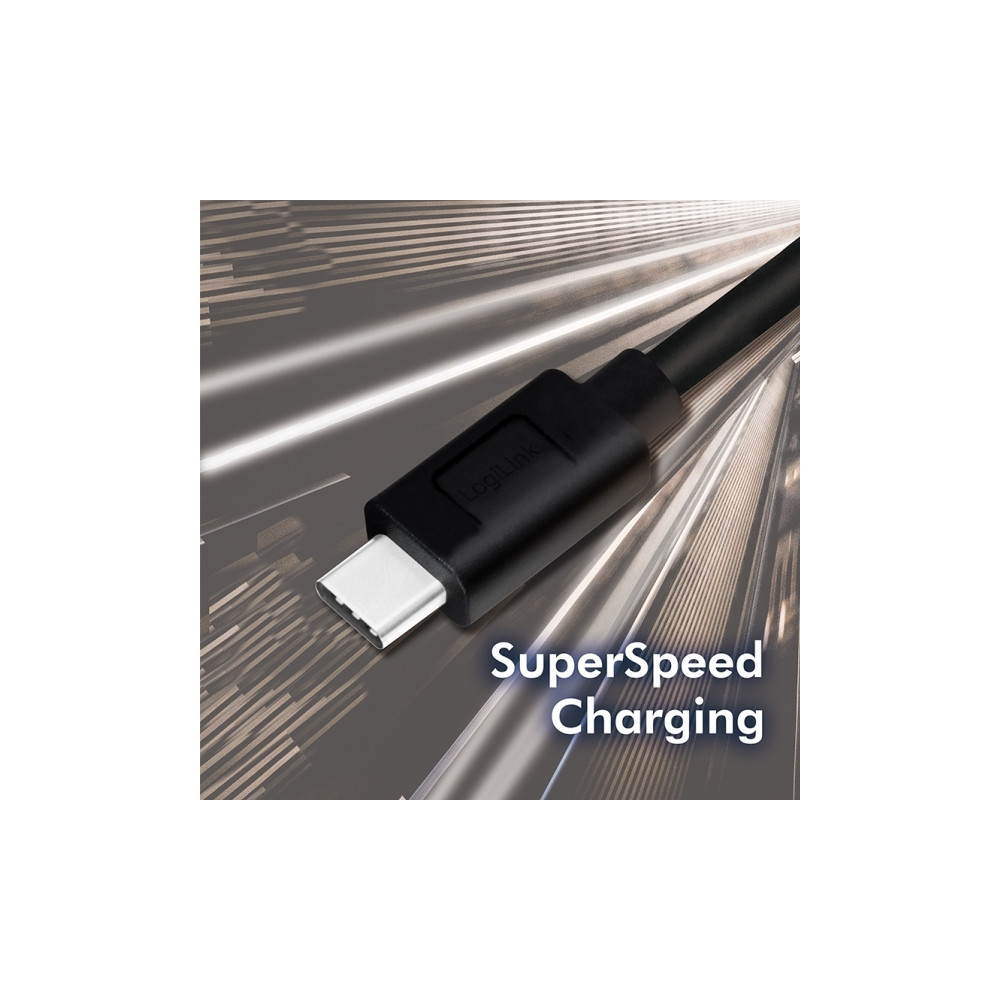 Produktbild för LogiLink - USB typ C-kabel - USB typ A till USB-C - 3 m