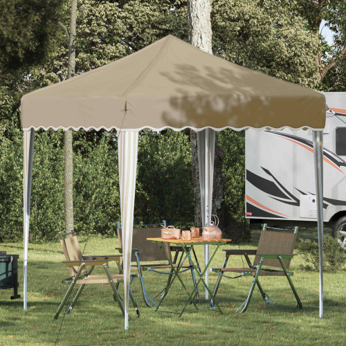 vidaXL Pop-up Partytält 195 x 195 x 245 cm Gräddvit Oxford Tyg