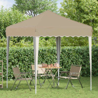 Produktbild för Pop-up Partytält 195 x 195 x 245 cm Gräddvit Oxford Tyg