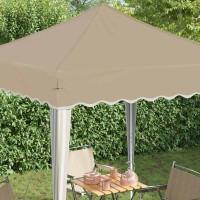 Produktbild för Pop-up Partytält 195 x 195 x 245 cm Gräddvit Oxford Tyg