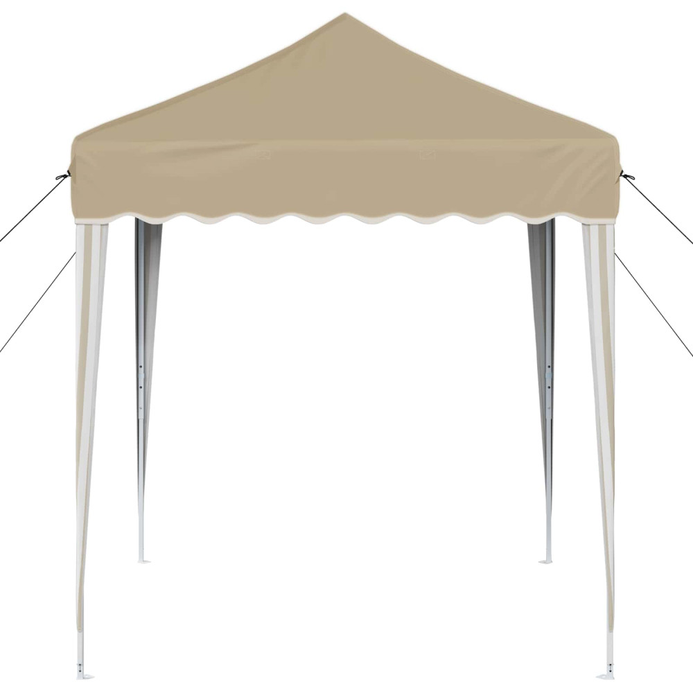 Produktbild för Pop-up Partytält 195 x 195 x 245 cm Gräddvit Oxford Tyg