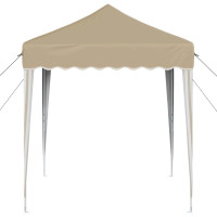 Produktbild för Pop-up Partytält 195 x 195 x 245 cm Gräddvit Oxford Tyg