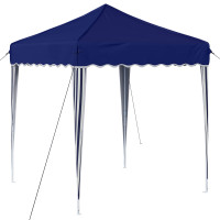 Produktbild för Pop-up Partytält 195 x 195 x 245 cm Blå Oxford Tyg