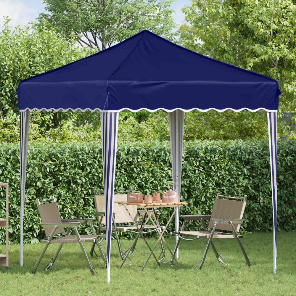 Produktbild för Pop-up Partytält 195 x 195 x 245 cm Blå Oxford Tyg