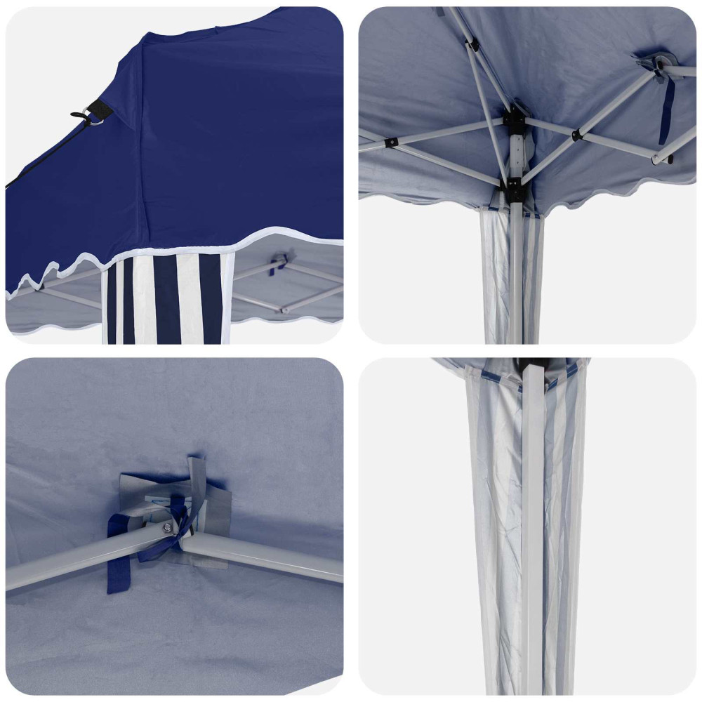 Produktbild för Pop-up Partytält 195 x 195 x 245 cm Blå Oxford Tyg