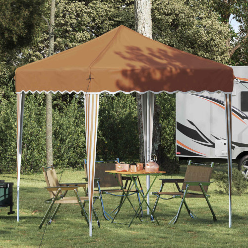 vidaXL Pop-up Partytält 195 x 195 x 245 cm Beige Oxford Tyg