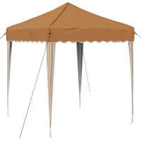 Produktbild för Pop-up Partytält 195 x 195 x 245 cm Beige Oxford Tyg