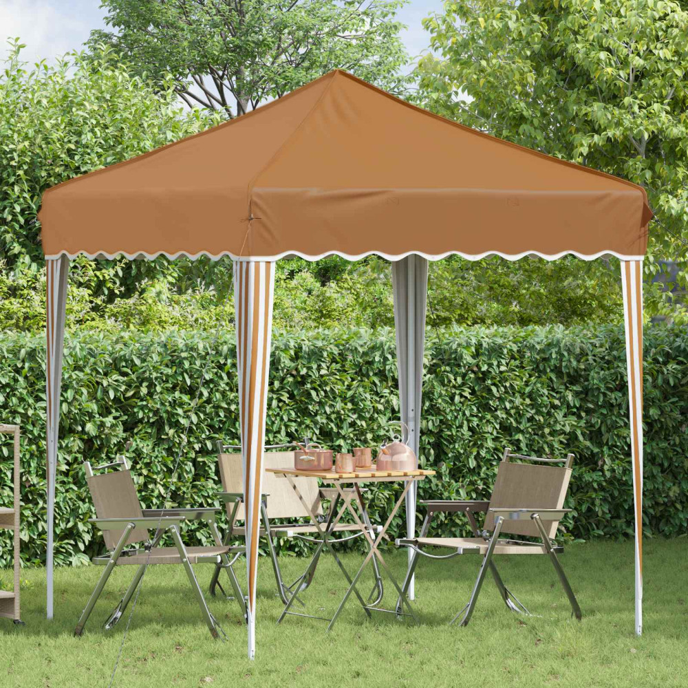Produktbild för Pop-up Partytält 195 x 195 x 245 cm Beige Oxford Tyg
