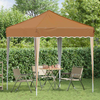 Produktbild för Pop-up Partytält 195 x 195 x 245 cm Beige Oxford Tyg