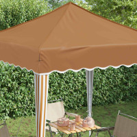 Produktbild för Pop-up Partytält 195 x 195 x 245 cm Beige Oxford Tyg
