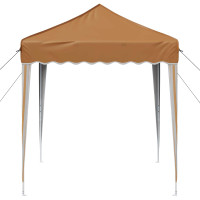Produktbild för Pop-up Partytält 195 x 195 x 245 cm Beige Oxford Tyg