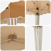Produktbild för Pop-up Partytält 195 x 195 x 245 cm Beige Oxford Tyg