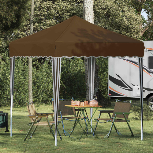 vidaXL Pop-up Partytält 195 x 195 x 245 cm Taupe Oxford Tyg