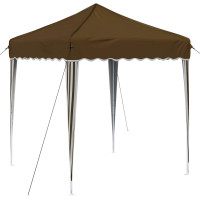 Produktbild för Pop-up Partytält 195 x 195 x 245 cm Taupe Oxford Tyg