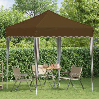 Produktbild för Pop-up Partytält 195 x 195 x 245 cm Taupe Oxford Tyg