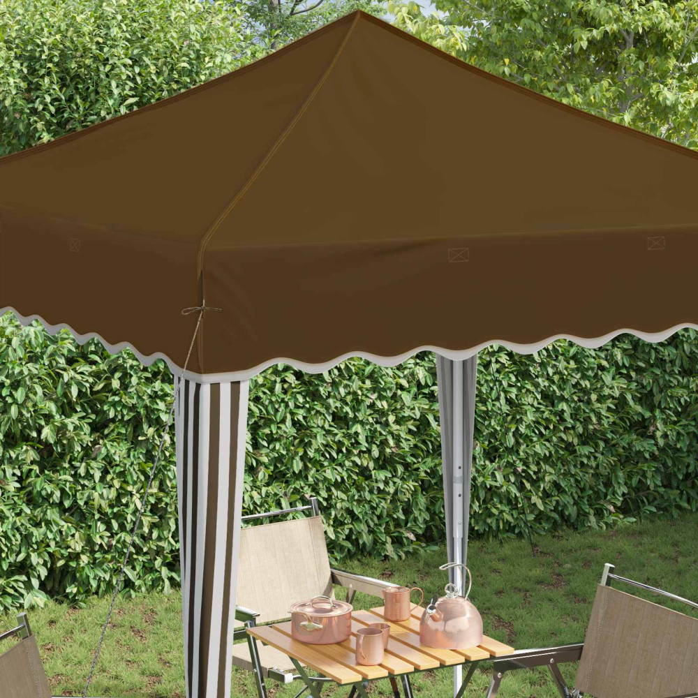 Produktbild för Pop-up Partytält 195 x 195 x 245 cm Taupe Oxford Tyg