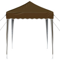 Produktbild för Pop-up Partytält 195 x 195 x 245 cm Taupe Oxford Tyg