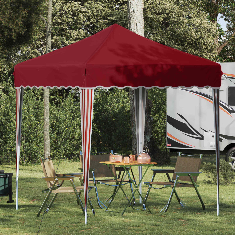 Produktbild för Pop-up Partytält 195 x 195 x 245 cm Vinröd Oxford Tyg